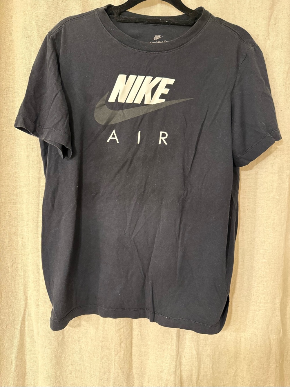 Nike Black Graphic Logo Tee with White Print